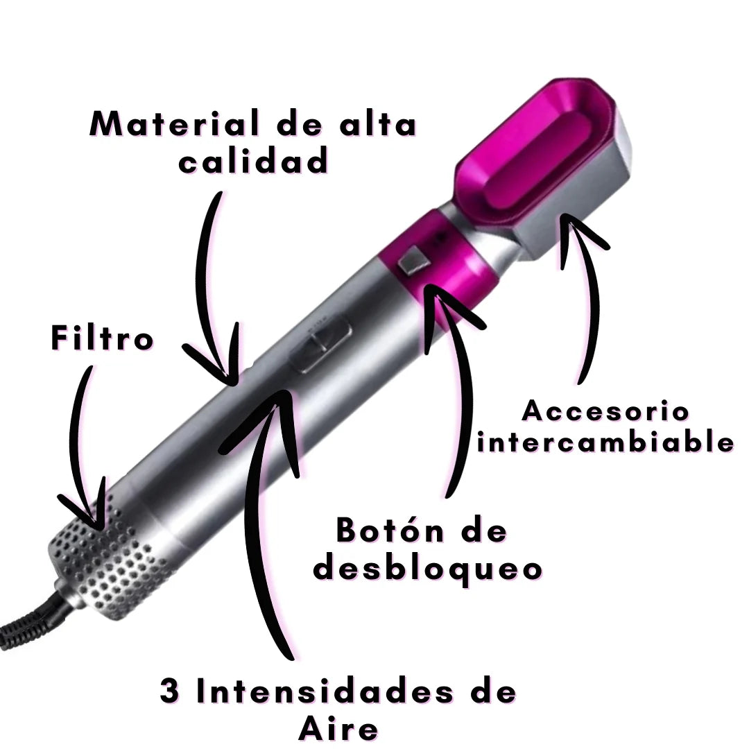 MultiStyler Pro™ Cepillo Profesional 5 en 1 Es como tener Un salón de Belleza en casa