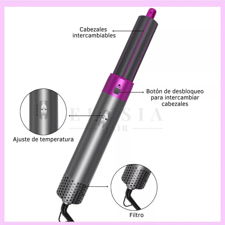 MultiStyler Pro™ Cepillo Profesional 5 en 1 Es como tener Un salón de Belleza en casa